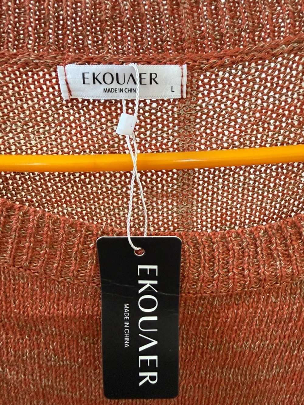 Women's Rust Knit Crewneck Sweater Lounge Set Size L - Picture 2 of 3